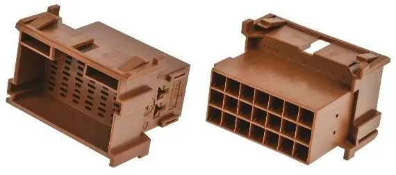 Conector macho 21 vías marrón