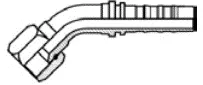 SERIE REM/4SP-4SH-R13-R15 - Codo 45º Prensar Rosca UNF Asiento JIC 37º 4SH